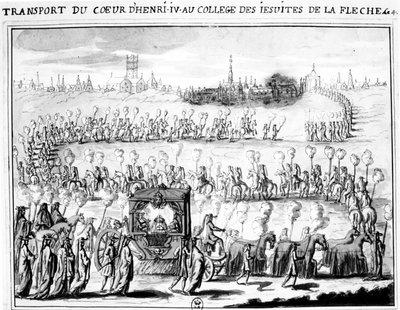Příjezd srdce Jindřicha IV. do College of La Flèche dne 4. června 1610 od French School