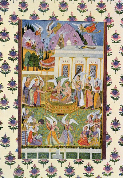 The Assembly of Efrits and Djinn, ilustrace z The Arabian Nights, 1895 (barevná rytina) od French School