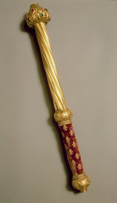Obuv Guillauma de Roquemont, 1384 (zlato, vermeil, samet a drahé kameny) od French School