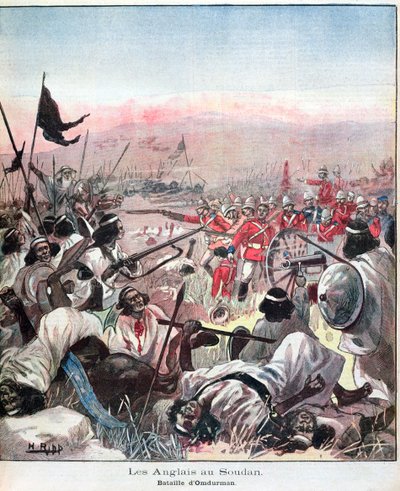 Bitva o Omdurman, obálka přednášek Pour Le Dimanche, září 1898 od French School