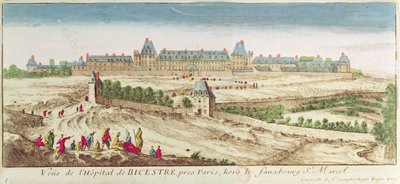 Bicetre Asylum v Paříži, 1710 od French School