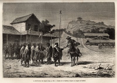 Blancos, argentinští povstání, kteří drží provincii Entre-Rios (Entre Rios) proti pažím Buenos Aires, oblečeni v malebných kostýmech s bílými pruhy, dostanou od vypravěče trochu tabáku, když se snaží projít jejich linii, aby dodal l. od French School