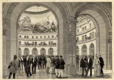 Bourse du Commerce - Paříž (1. obvod) - 1889 - rytina z le Monde llustrious - 1889 od French School