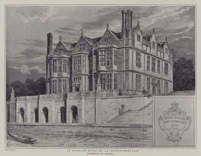 Britský královský pavilon na výstavě Universelle 1900, Paříž (litho) od French School
