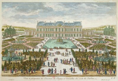 Zámek a Jardin de Clagny ve Versailles od French School