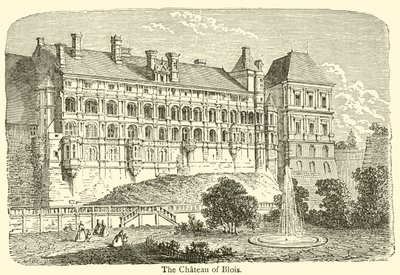 Zámek Blois (rytina) od French School