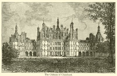 Zámek Chambord (rytina) od French School