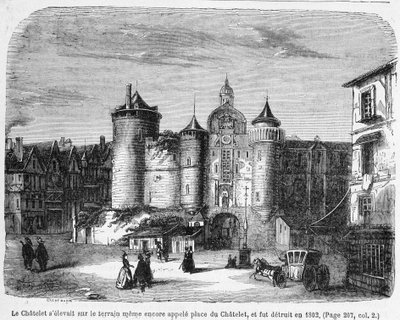 Chatelet v 18. století - rytina od French School