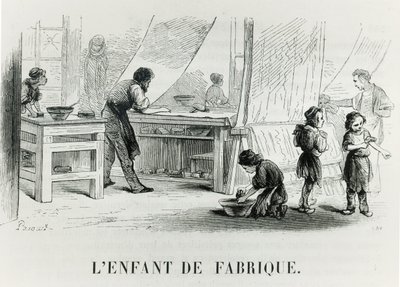 Dítě z továrny, c. 1842 od French School
