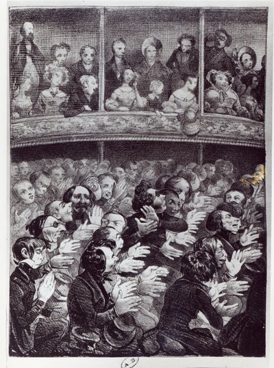 Claque v akci, kolem 1830-40 od French School