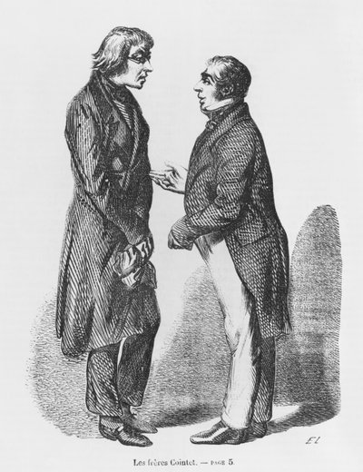 Bratři Cointetové, ilustrace z „Les Illusions perdues“ od Honore de Balzaca od French School