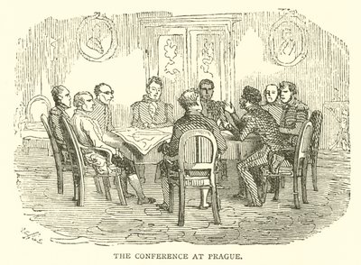 Konference v Praze (rytina) od French School