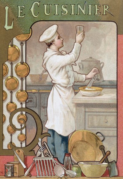 Kuchař, kolem roku 1899 od French School