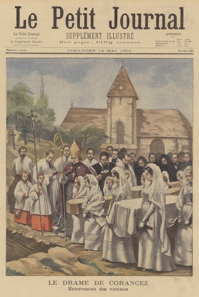 Vraždy v Corancezu; pohřeb obětí od French School
