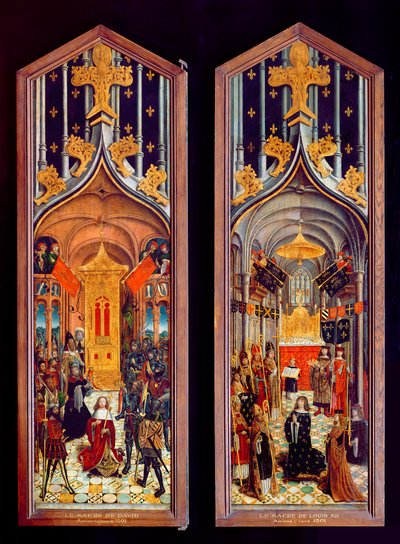 Korunovace Davida a Ludvíka XII. (1462-1515) 1501 od French School