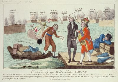Rada George III (1738-1820) a Desolation of William Pitt (1759-1806) mladší, 1801 od French School