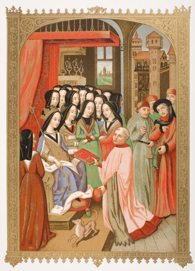 The Court of Mary of Anjou (1404-63) faksimile miniatury z 