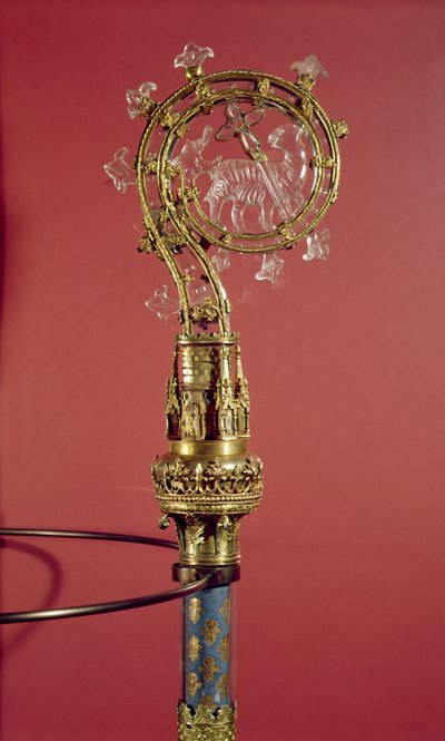 Crozier abatyší z cisterciáckého kláštera Abbaye du Lys (stříbro zlacené a křišťál) od French School