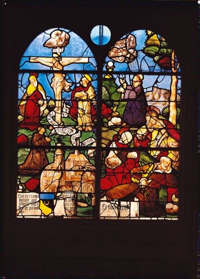 Ukřižování a Olivetská hora, 1533 od French School