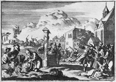 Krutost prezidenta Marsauta v Niortu proti protestantům, 1684 od French School