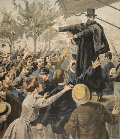 Setkání Deroulede: u východu, ilustrace z Le Petit Journal: Supplement illustre, 9. října 1898 od French School
