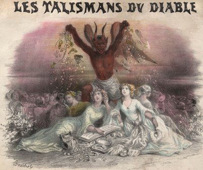 Ďábelské talismany, píseň pro čtyřku. Litografie od French School