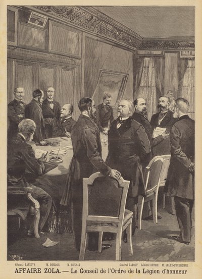 Případ Emile Zola urážky na cti - Rada Řádu legie dHonneur od French School