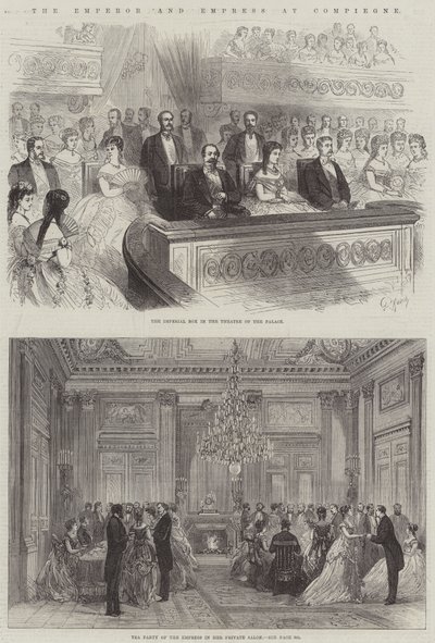 Císař a císařovna v Compiegne od French School