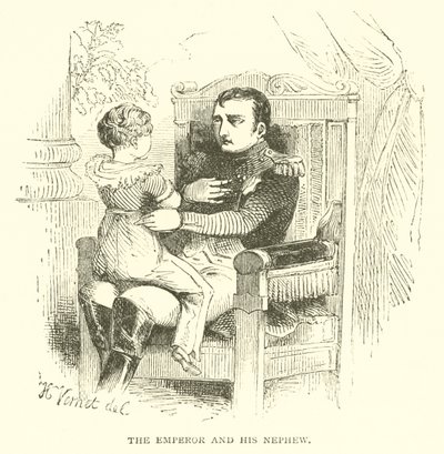 Císař a jeho synovec (rytina) od French School