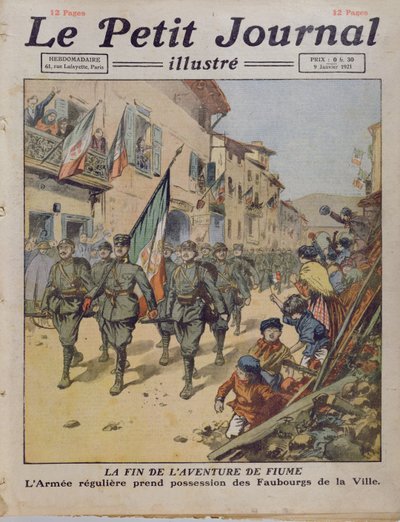The End of the Fiume Adventure, z Le Petit Journal, 9. ledna 1921 od French School