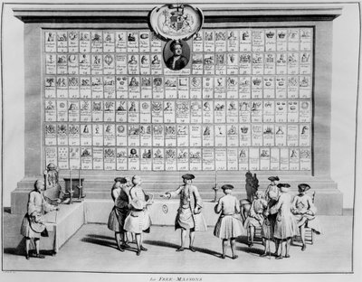 Anglické zednářské lóže, kolem roku 1730 od French School