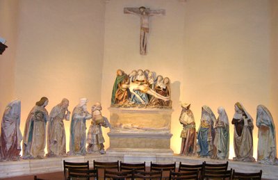 The Entombment, 1490 (malovaný kámen) od French School