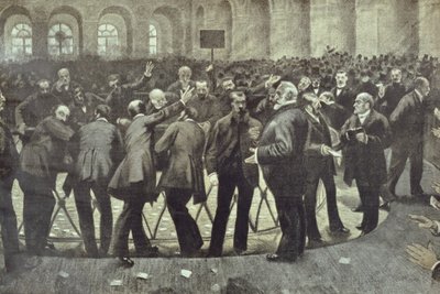 Slavný Corbeille na pařížské burze, kolem roku 1885 od French School