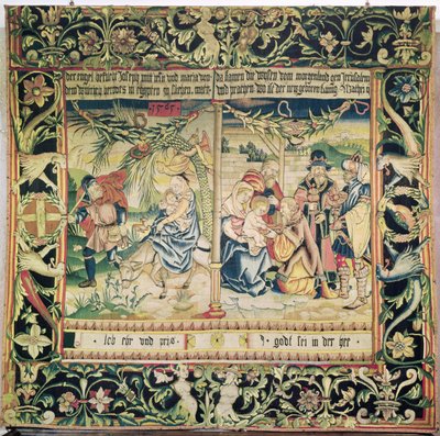 Útěk do Egypta a klanění tří králů, 1565 od French School