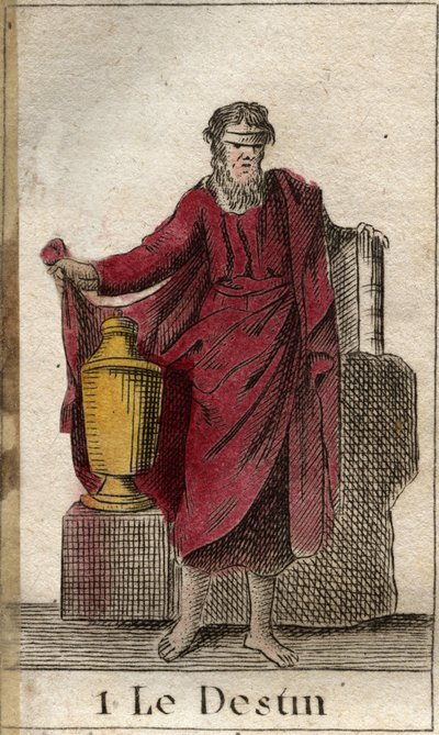 Fortune or Destiny, vládce lidského osudu. Z „Mytologie mládí“ od Pierra Blancharda 1803. od French School