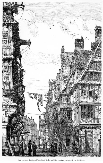 Frankfurt Judengasse, kolem 1860-70 od French School