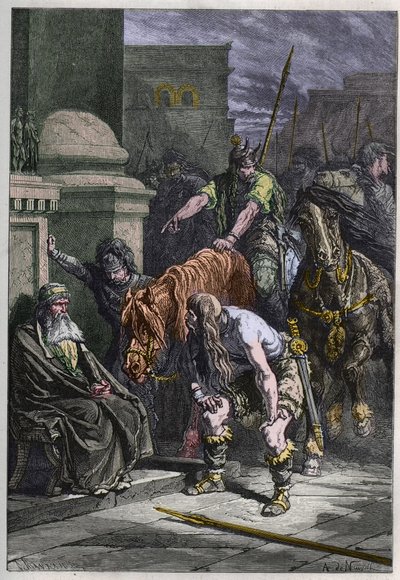 Galové v Římě – rytina z „“ Historie Francie vyprávěná mým vnoučatům“ – od Francoise Guizota – 1872-1876 od French School