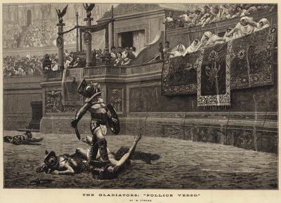 Gladiátoři, "Pollice Verso" (rytina) od French School