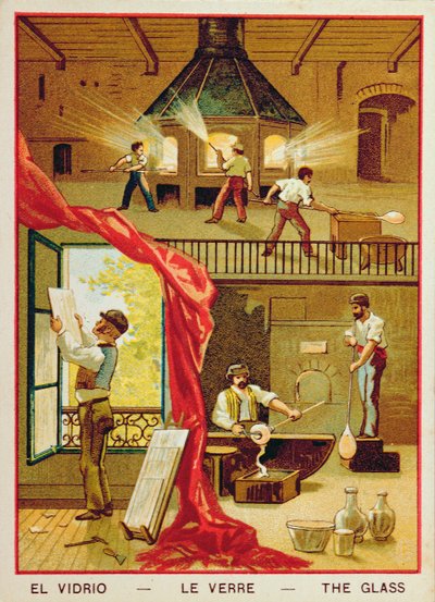 Sklo, ilustrace z dětské knihy od French School