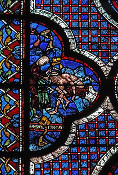 Okno dobrého Samaritána: Samaritán si váže rány (w44) od French School
