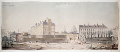 Díra v Rue Monge, College of Navarre a Polytechnic School of Paris, 1870 od French School