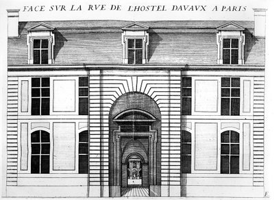Hotel dAvaux, rue du Temple, Paříž od French School