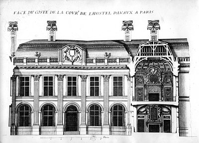 Hotel dAvaux, rue du Temple, Paříž od French School