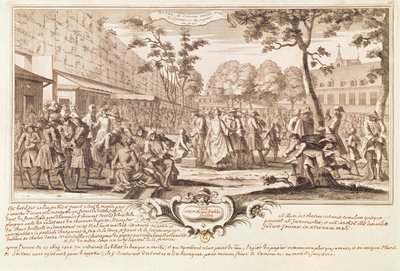 Hotel de Soissons v roce 1720 od French School