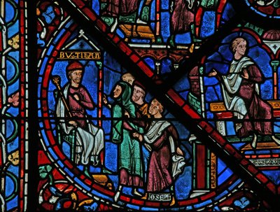 Okno Joseph: Joseph before Putifar (w41) od French School