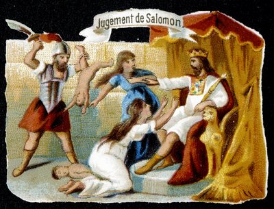 Šalamounův soud - Chromo., konec 19. století od French School