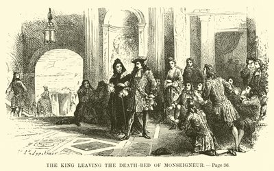 Král opouští smrtelnou postel Monseigneur od French School