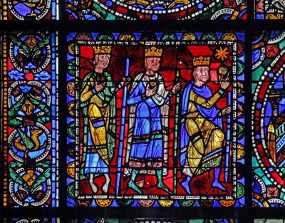 Okno The Life of Christ: The Adoration of Magi - (s dalším panelem) (w50) od French School