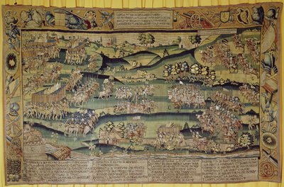 Setkání dvou armád v bitvě u Jarnacu, 13. března 1569 od French School