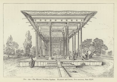 Pavilon zrcadel, Ispahan od French School